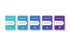 Creative concept for infographic with 5 steps, options, parts or processes. Business data visualization. vector