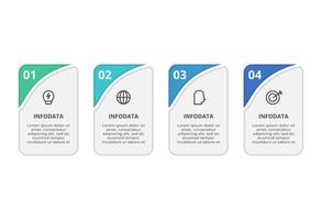 Creative concept for infographic with 4 steps, options, parts or processes. Business data visualization. vector