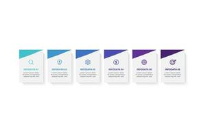 Creative concept for infographic with 6 steps, options, parts or processes. Business data visualization. vector