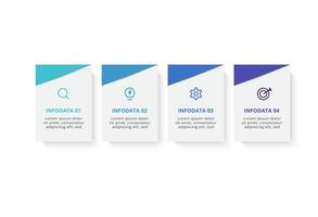 Creative concept for infographic with 4 steps, options, parts or processes. Business data visualization. vector