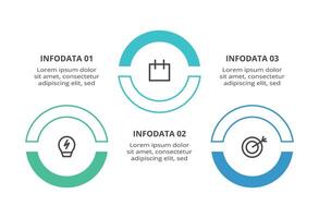 Creative concept for infographic with 3 steps, options, parts or processes. Business data visualization. vector
