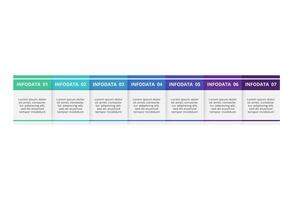 Creative concept for infographic with 7 steps, options, parts or processes. Business data visualization. vector