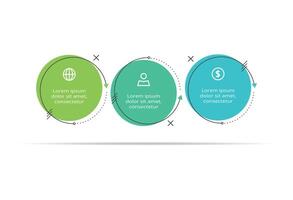 Creative concept for infographic with 3 steps, options, parts or processes. Business data visualization. vector