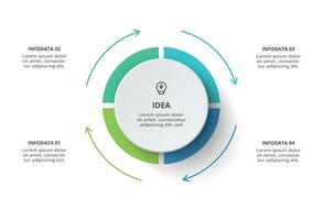Creative concept for infographic with 4 steps, options, parts or processes. Business data visualization. vector