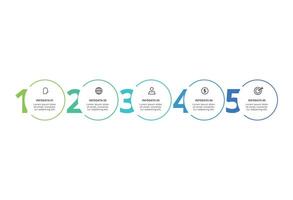 Creative concept for infographic with 5 steps, options, parts or processes. Business data visualization. vector