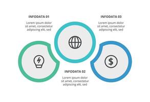 Creative concept for infographic with 3 steps, options, parts or processes. Business data visualization. vector