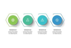 Creative concept for infographic with 4 steps, options, parts or processes. Business data visualization. vector