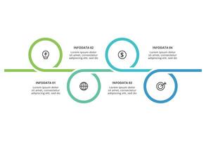 Creative concept for infographic with 4 steps, options, parts or processes. Business data visualization. vector