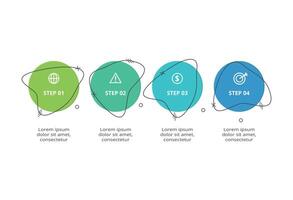 Creative concept for infographic with 4 steps, options, parts or processes. Business data visualization. vector