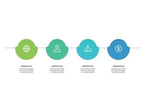 Creative concept for infographic with 4 steps, options, parts or processes. Business data visualization. vector