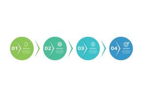Creative concept for infographic with 4 steps, options, parts or processes. Business data visualization. vector