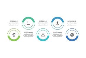 Creative concept for infographic with 5 steps, options, parts or processes. Business data visualization. vector