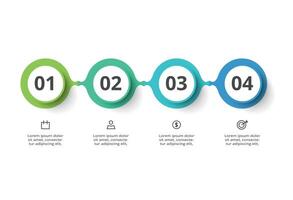Creative concept for infographic with 4 steps, options, parts or processes. Business data visualization. vector