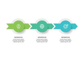 Creative concept for infographic with 3 steps, options, parts or processes. Business data visualization. vector