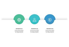 Creative concept for infographic with 3 steps, options, parts or processes. Business data visualization. vector