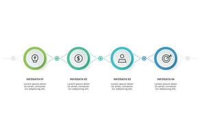 Creative concept for infographic with 4 steps, options, parts or processes. Business data visualization. vector