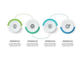 Creative concept for infographic with 4 steps, options, parts or processes. Business data visualization. vector