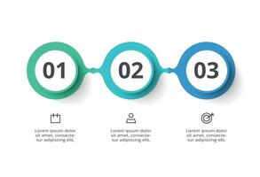 Creative concept for infographic with 3 steps, options, parts or processes. Business data visualization. vector