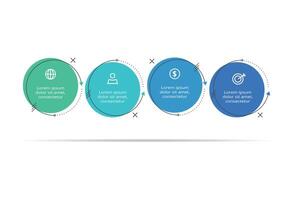 Creative concept for infographic with 4 steps, options, parts or processes. Business data visualization. vector