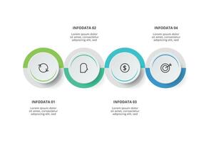 Creative concept for infographic with 4 steps, options, parts or processes. Business data visualization. vector