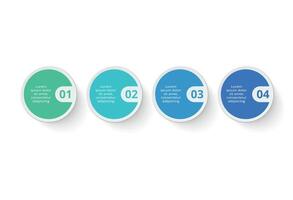 Creative concept for infographic with 4 steps, options, parts or processes. Business data visualization. vector