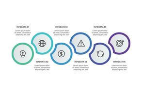 Creative concept for infographic with 6 steps, options, parts or processes. Business data visualization. vector