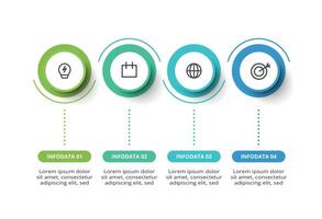 Creative concept for infographic with 4 steps, options, parts or processes. Business data visualization. vector