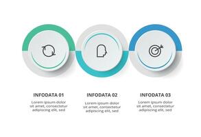 Creative concept for infographic with 3 steps, options, parts or processes. Business data visualization. vector