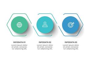 Creative concept for infographic with 3 steps, options, parts or processes. Business data visualization. vector