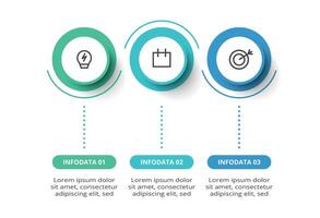 Creative concept for infographic with 3 steps, options, parts or processes. Business data visualization. vector