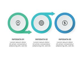 Creative concept for infographic with 3 steps, options, parts or processes. Business data visualization. vector