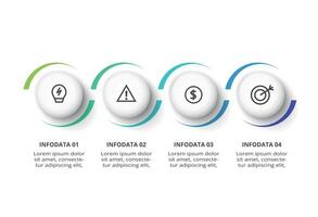 Creative concept for infographic with 4 steps, options, parts or processes. Business data visualization. vector