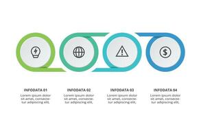 Creative concept for infographic with 4 steps, options, parts or processes. Business data visualization. vector
