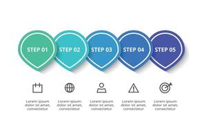 Creative concept for infographic with 5 steps, options, parts or processes. Business data visualization. vector