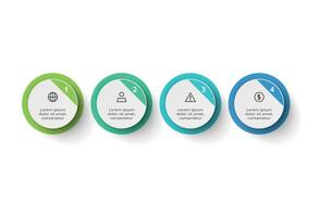 Creative concept for infographic with 4 steps, options, parts or processes. Business data visualization. vector