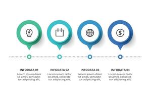 Creative concept for infographic with 4 steps, options, parts or processes. Business data visualization. vector