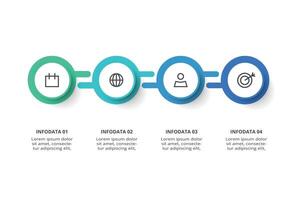 Creative concept for infographic with 4 steps, options, parts or processes. Business data visualization. vector