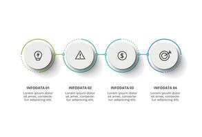 Creative concept for infographic with 4 steps, options, parts or processes. Business data visualization. vector