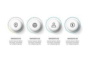 Creative concept for infographic with 4 steps, options, parts or processes. Business data visualization. vector