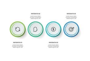 Creative concept for infographic with 4 steps, options, parts or processes. Business data visualization. vector