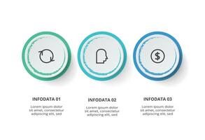 Creative concept for infographic with 3 steps, options, parts or processes. Business data visualization. vector