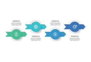 Creative concept for infographic with 4 steps, options, parts or processes. Business data visualization. vector