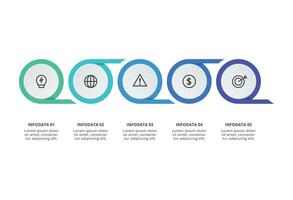 Creative concept for infographic with 5 steps, options, parts or processes. Business data visualization. vector