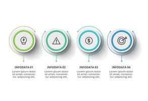 Creative concept for infographic with 4 steps, options, parts or processes. vector