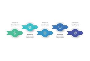 Creative concept for infographic with 5 steps, options, parts or processes. vector