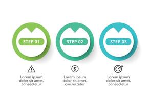 Creative concept for infographic with 3 steps, options, parts or processes. vector