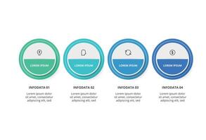 Creative concept for infographic with 4 steps, options, parts or processes. vector