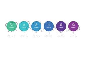 Creative concept for infographic with 6 steps, options, parts or processes. Business data visualization. vector