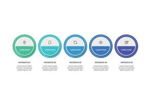 Creative concept for infographic with 5 steps, options, parts or processes. vector