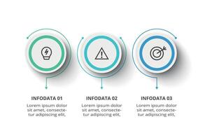 Creative concept for infographic with 3 steps, options, parts or processes. vector
